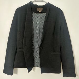 Black textured blazer, size large